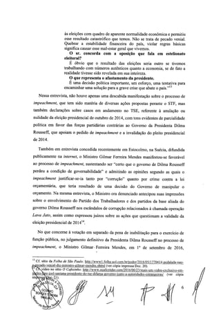 Setembro de 2016: Impeachment de Gilmar, documento assinado 
