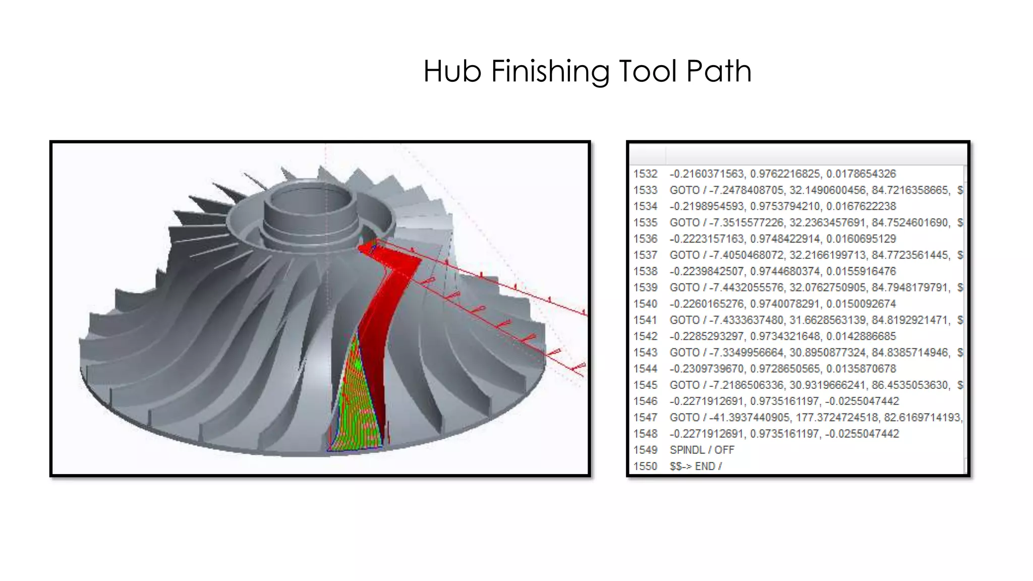 Hub Finishing Tool Path