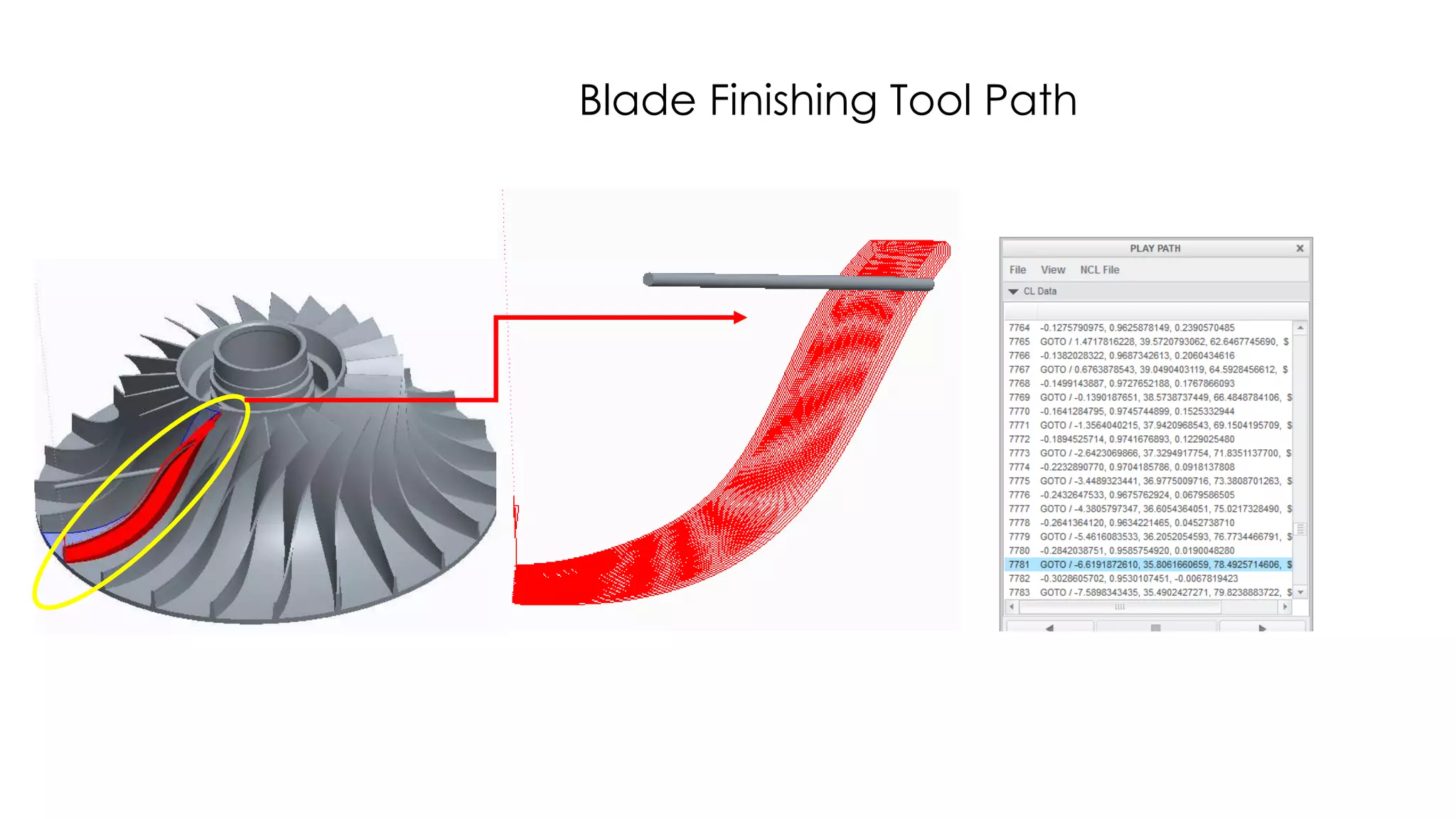 Blade Finishing Tool Path