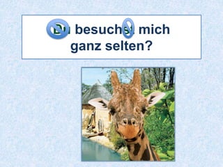 Du besuchst mich 
ganz selten! 
 