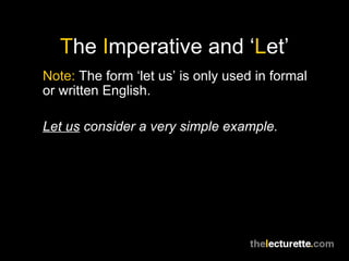 The Imperative and 'Let' | PPT