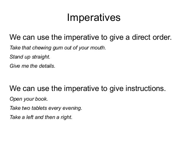 Imperatives 1 B