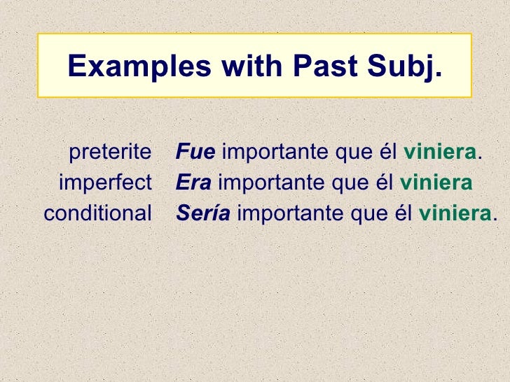 Imperfect Subjunctive