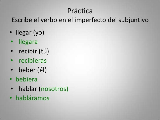 Imperfect subjunctive