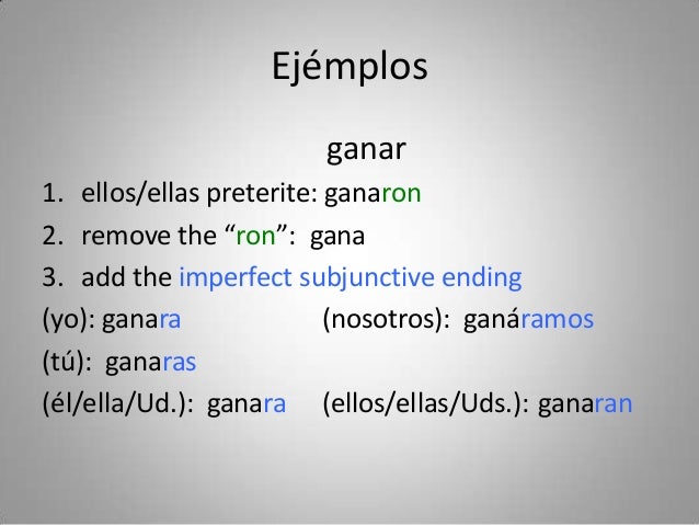 Imperfect subjunctive