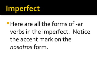 Imperfect Combation In Imperfect tense | PPT