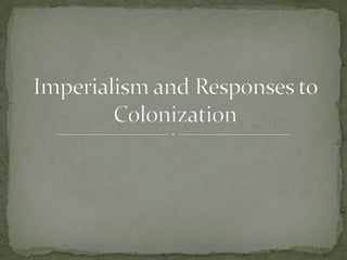 Imperialism and Responses to Colonization 