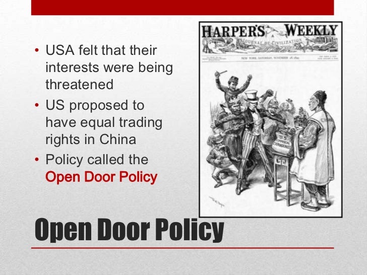 an analysis of american imperialism and the open door policy New american nation » o-w » open door policy open door policy photo by: bbb3 hay's proclamation of the open door policy was a landmark moment in the history of. an analysis of american imperialism and the open door policy New american nation » o-w » open door policy open door policy photo by: bbb3 hay's proclamation of the open door policy was a landmark moment in the history of.