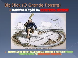 E foi só na África/ Ásia?África/ Ásia – Dominação direta/ IndiretaAmérica – Dominação IndiretaEmpréstimos bancáriosImigração EuropéiaOu mesmo a interferência dos EUA