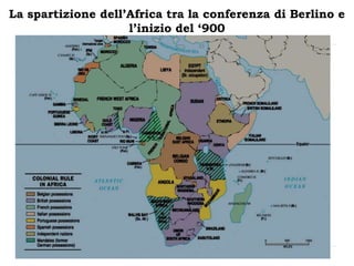 La spartizione dell’Africa tra la conferenza di Berlino e
                    l’inizio del ‘900
 
