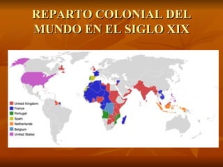 REPARTO COLONIAL DEL MUNDO EN EL SIGLO XIX 