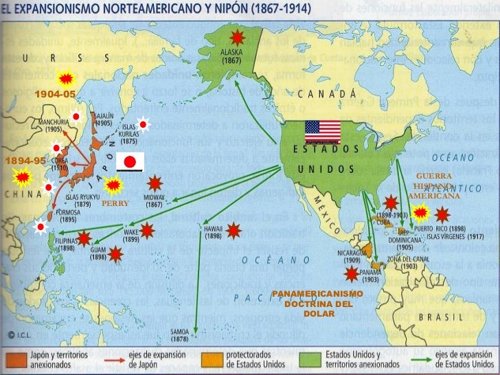 Resultado de imagen de imperialismo estadounidense mapa