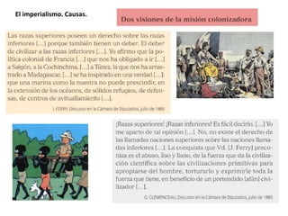 El imperialismo. Causas.
 