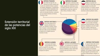 Extensión territorial
de las potencias del
siglo XIX
 