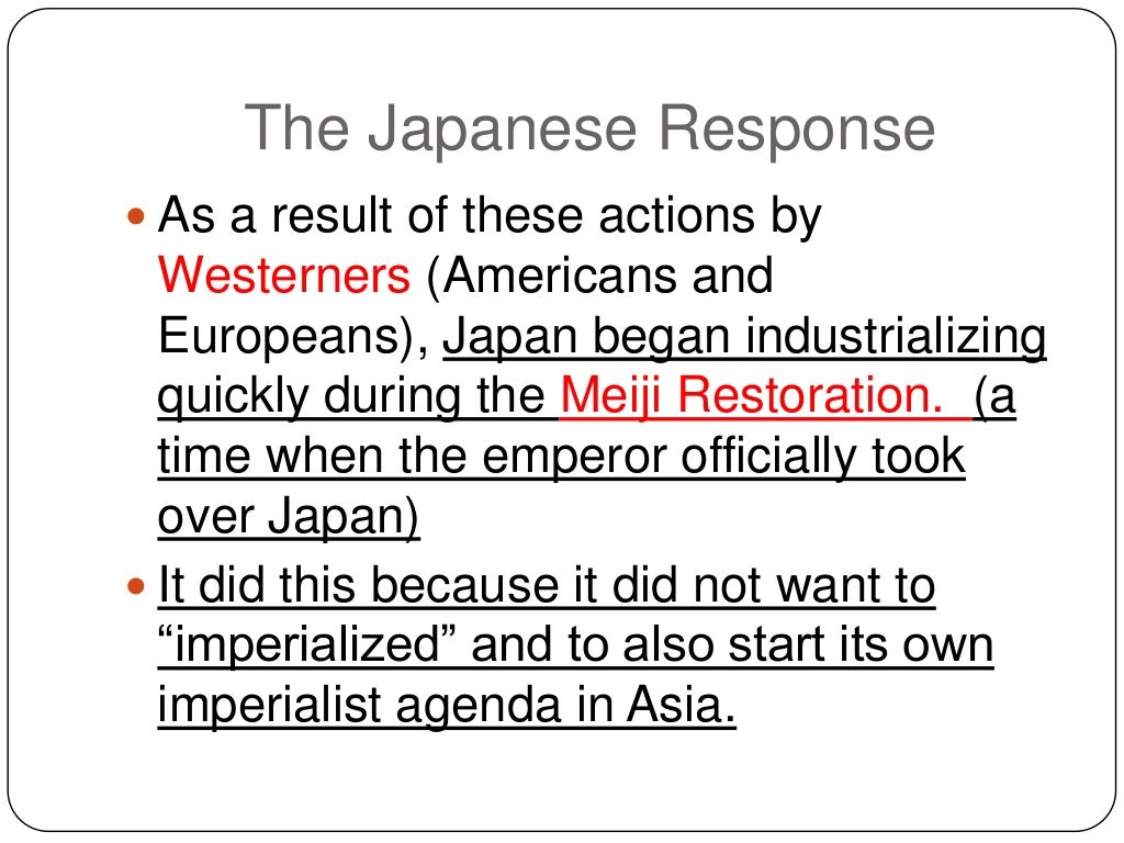 Imperialism’s impact on japan