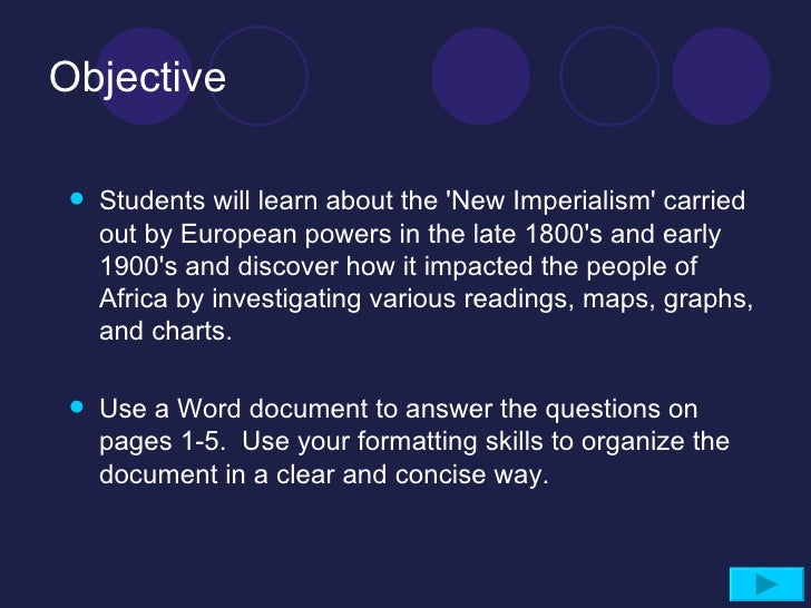 Imperialism Web Quest