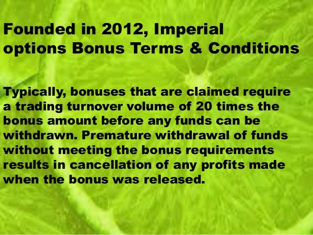 Imperial options binary trading review