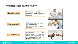 PRINCIPIOS ETICOS DEL ACTO MEDICO
 