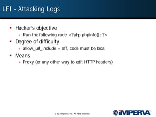 How to Prevent RFI and LFI Attacks | PDF