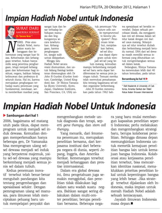 Harian PELITA, 20 Oktober 2012, Halaman 1
 