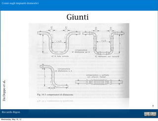 Cenni sugli impianti domestici




                                  Giunti
Da Deppo et al.




                                           5

 Riccardo Rigon

Wednesday, May 16, 12
 