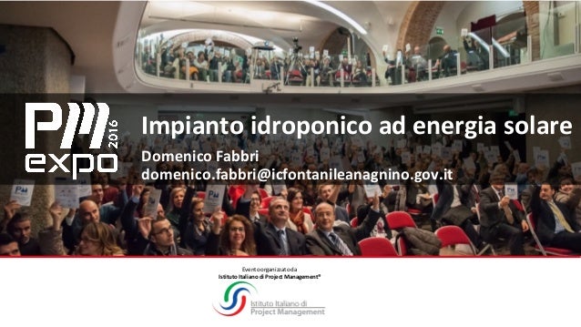 Project management nella scuola - Impianto idropronico