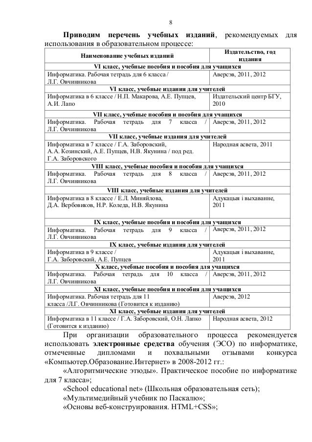 учебник по информатике 8 класс е.л.меняйлова вербавиков коляда екунина