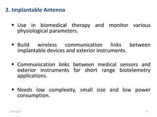 Implantable Antennas for Biomedical Applications | PDF