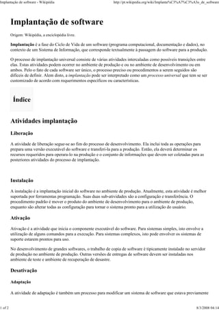Implantacao de Software | PPT