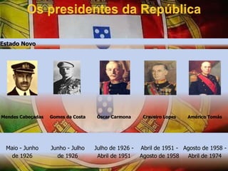 Os presidentes da República