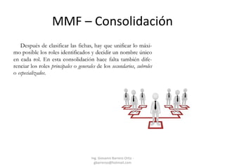MMF – Consolidación
Ing. Giovanni Barrero Ortiz -
gbarreroo@hotmail.com
 
