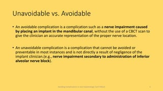 Complications and their management in implant dentistry | PPTX