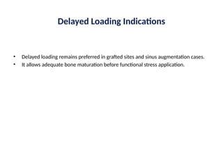 Comprehensive Seminar on Implant Loading Protocols in Prosthodontics | PPTX