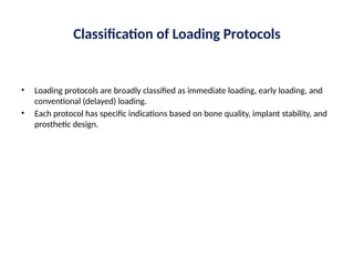 Comprehensive Seminar on Implant Loading Protocols in Prosthodontics | PPTX