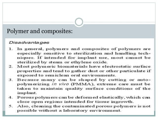 Polymer and composites: 
 