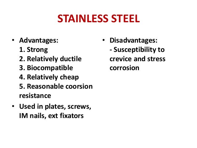 disadvantages steel and material advantages materials orthopaedics Implant in disadvantages steel and material advantages materials orthopaedics Implant in