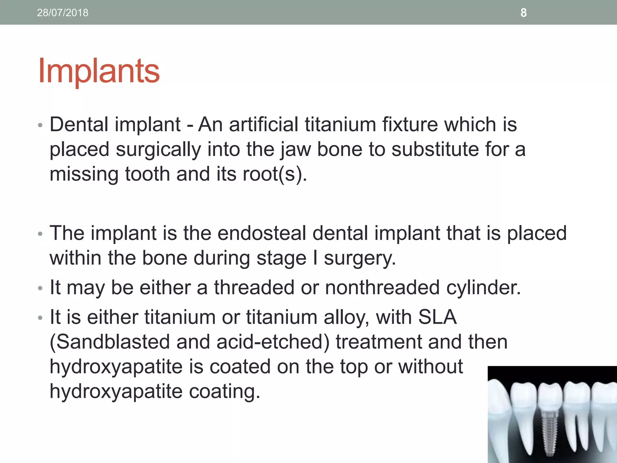 Implant prosthetic dentistry | PPTX