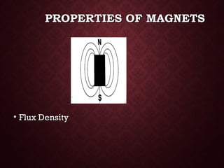 PROPERTIES OF MAGNETSPROPERTIES OF MAGNETS
• Flux DensityFlux Density
 