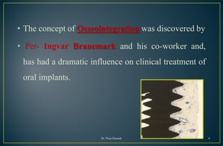 Implant surface vs osseointegration | PDF