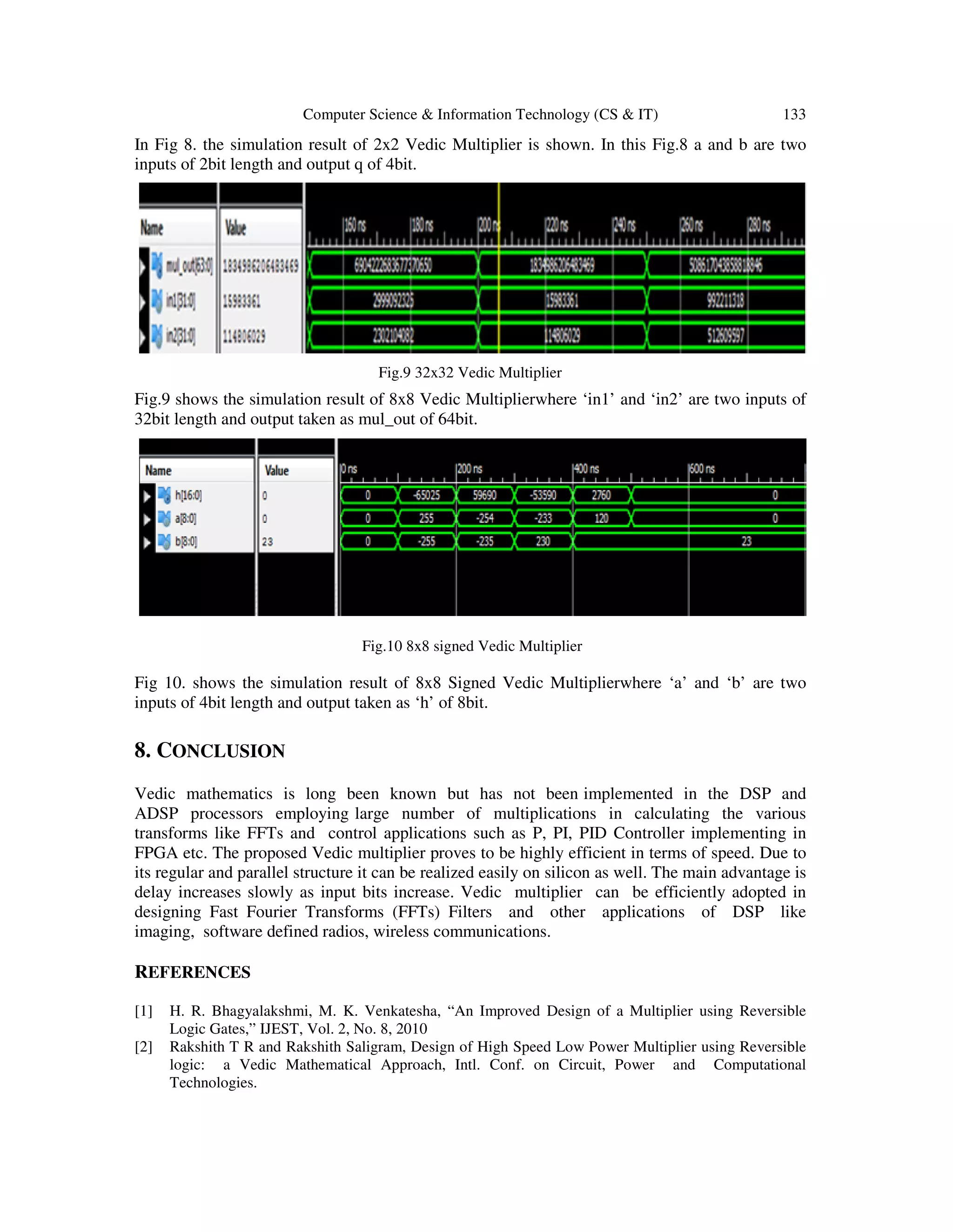 Implemenation of Vedic Multiplier Using Reversible Gates | PDF