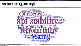 What is Quality?




Sunday, March 31, 13
 