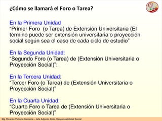 En un Foro o Tarea por Unidad de Aprendizaje 