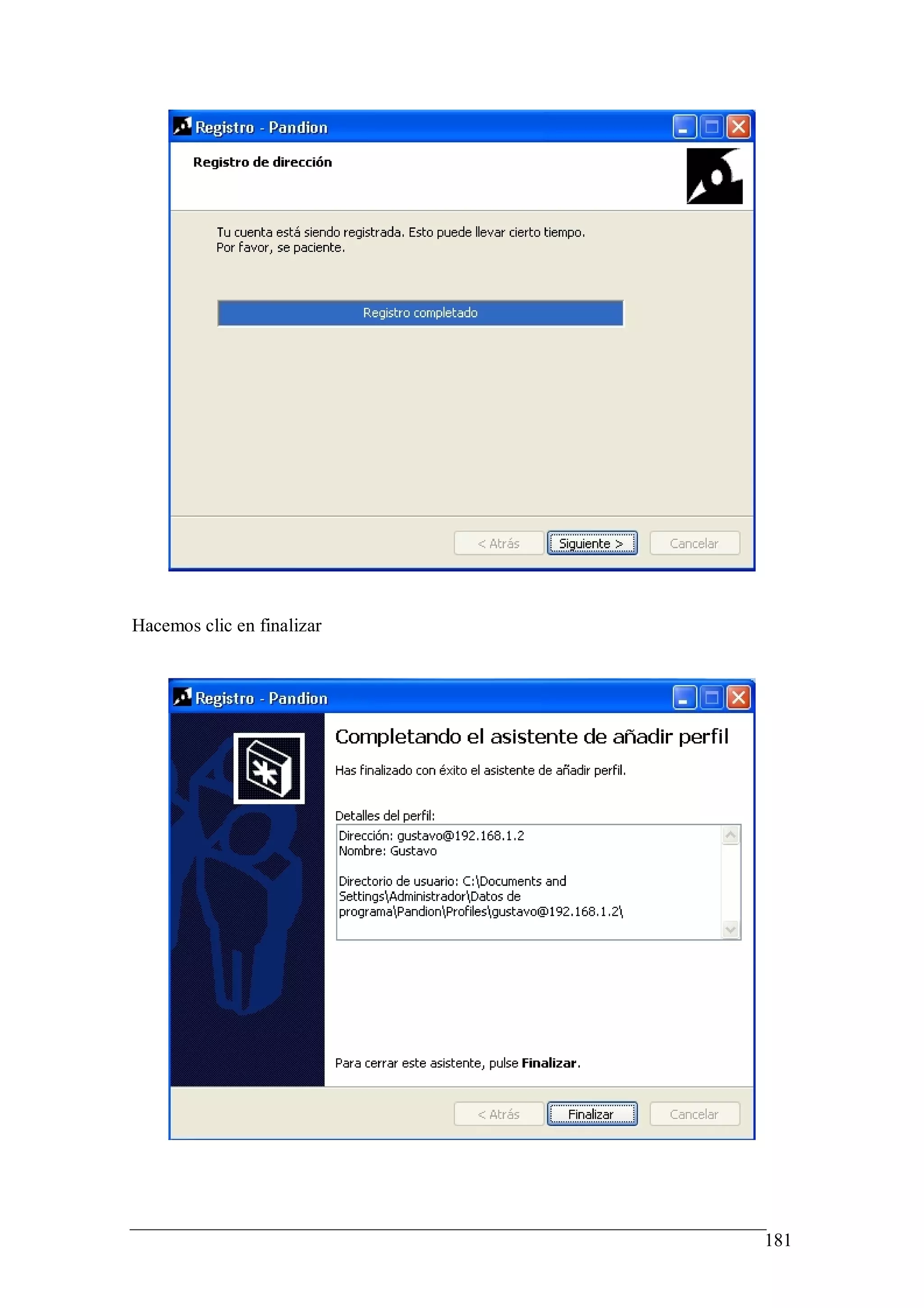 Hacemos clic en finalizar




                            181
 