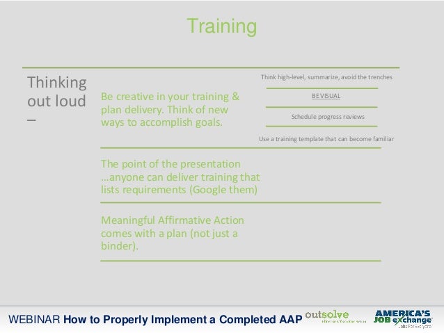 how to properly implement a completed affirmative action plan affirmative action plan template