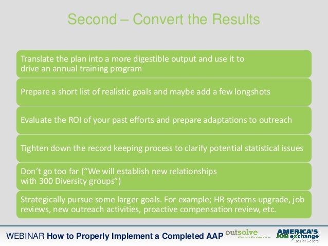 how to properly implement a completed affirmative action plan affirmative action plan template
