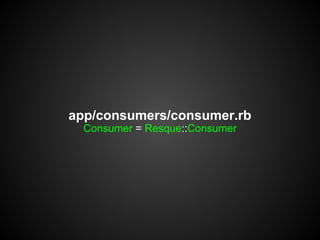 app/consumers/consumer.rb
  Consumer = Resque::Consumer
 