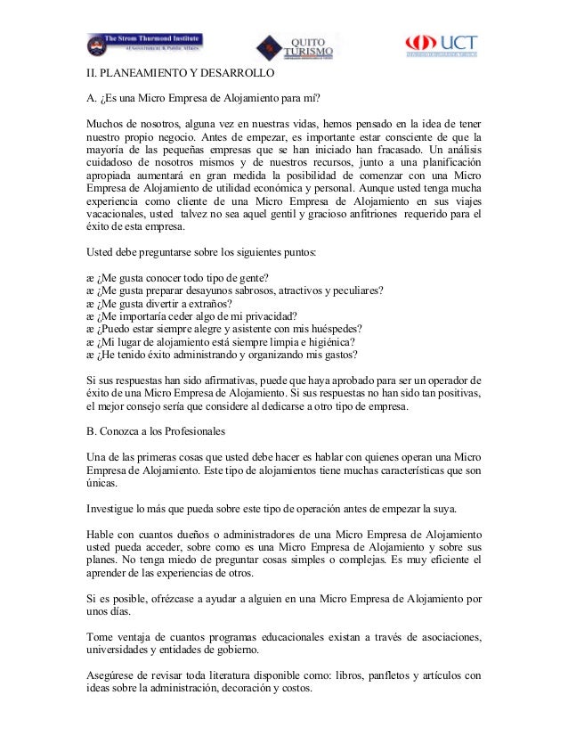 Implementando una microempresa de alojamiento en Ecuador
