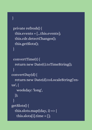 Implement angular calendar component how to drag & create events | PDF