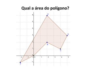 Qual a área do polígono?
 