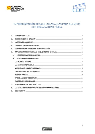 SAAC en el aula. Presentación para implementar los Sistemas ...